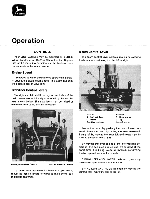 JOHN DEERE 9250 BACKHOE OPERATOR MANUAL OMT39490