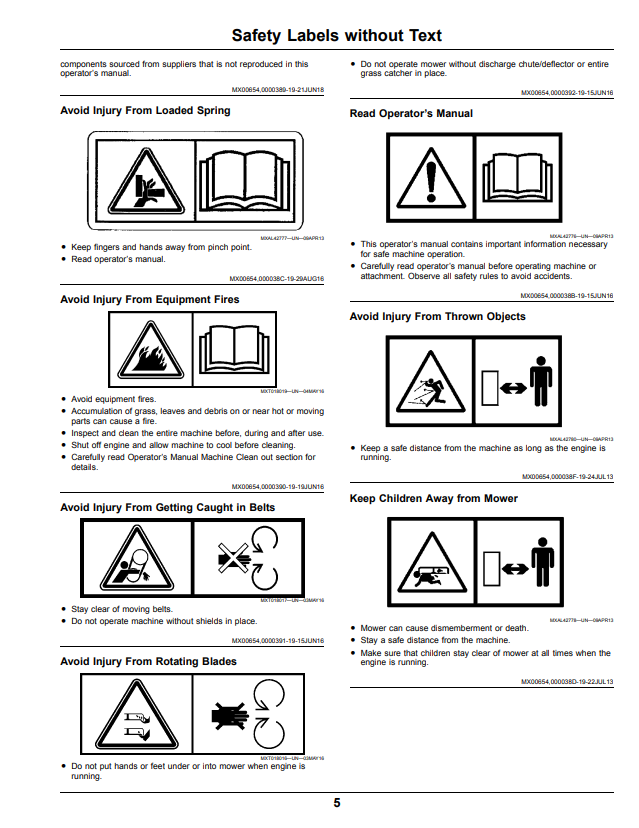 JOHN DEERE Z525E, Z535M AND Z540R ZTRAK™ OPERATOR MANUAL OMUC18704