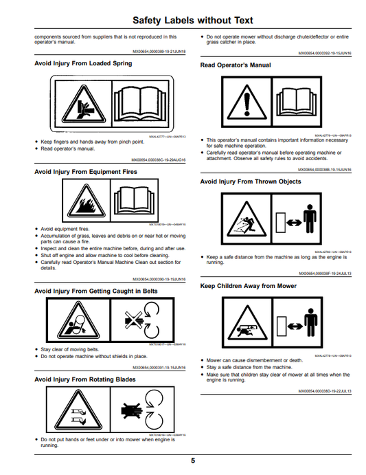 JOHN DEERE Z525E, Z535M AND Z540R ZTRAK™ OPERATOR MANUAL OMUC18704