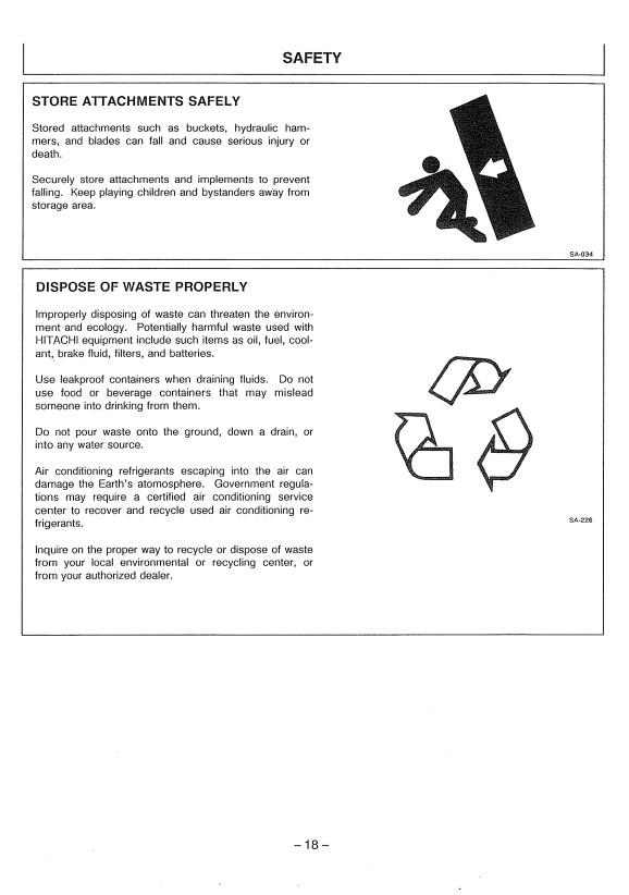 HITACHI EX270, EX270LC EXCAVATOR OPERATOR MANUAL EM15814
