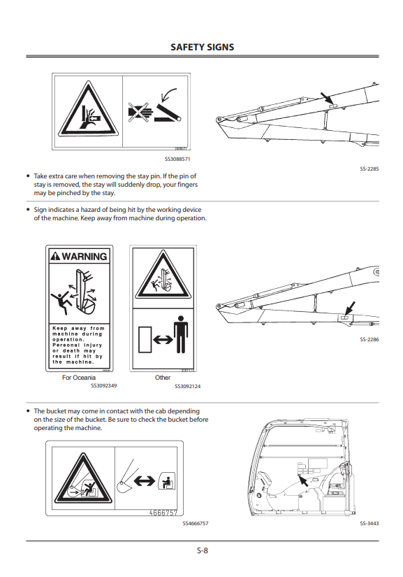 HITACHI ZAXIS 210LC-5N, 250LC-5N, 250LC-6N, 290LC-5N, 300LC-6N, 350LC-5N, 35OLC-6N SUPER LONG FRONT OPERATOR MANUAL ENMDC1NASL11