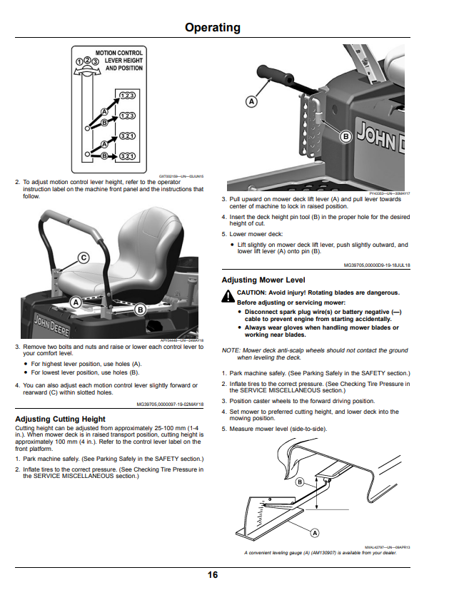 JOHN DEERE Z335E, Z345M, Z345R ZTRAK™ OPERATOR MANUAL OMUC18700