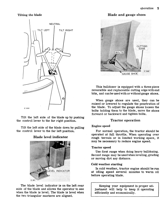 JOHN DEERE 612 BULLDOZER OPERATOR MANUAL OMU15833