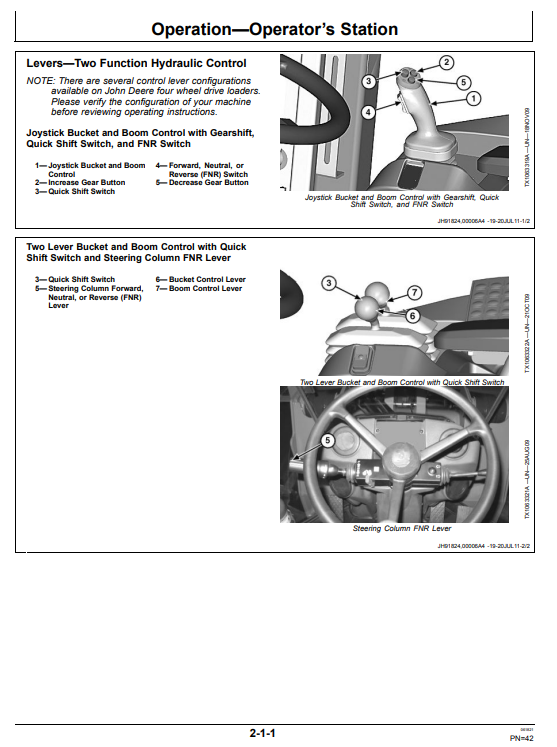 JOHN DEERE 824K LOADER OPERATOR MANUAL OMT232013