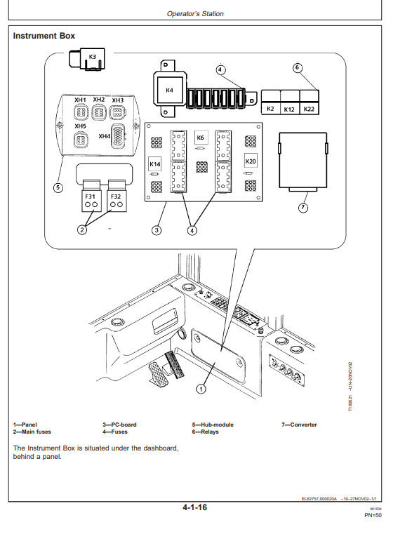 JOHN DEERE 1010D FORWARDER OPERATOR MANUAL OMF065527