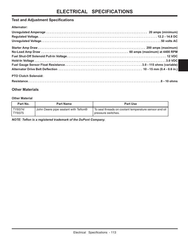JOHN DEERE X495, X595 GARDEN TRACTOR ELECTRICAL DIAGRAM MANUAL TM2024