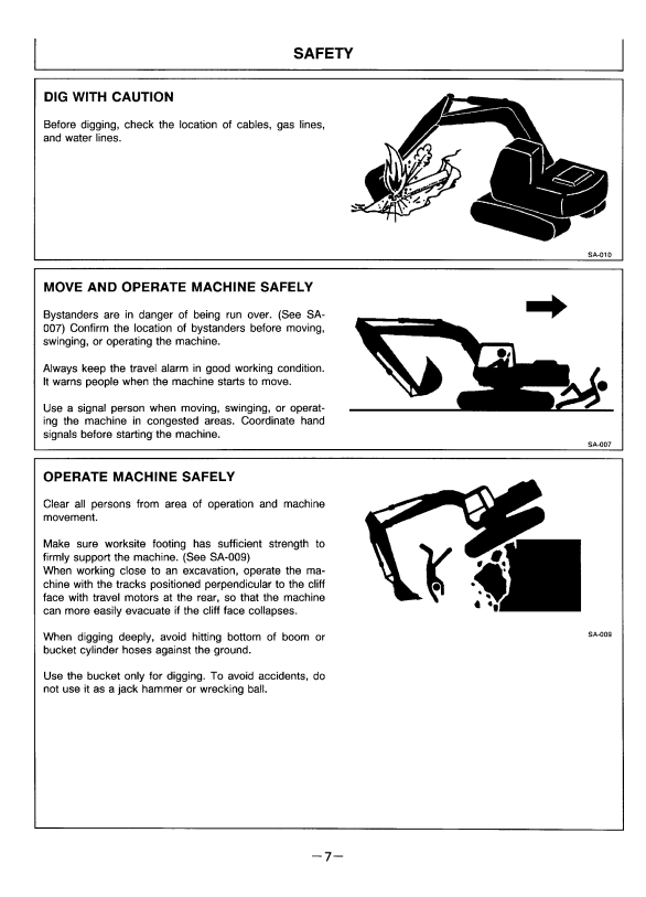 HITACHI EX220-2, EX220LC-2 EXCAVATOR OPERATOR MANUAL EM15B13