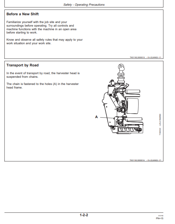 JOHN DEERE H720 HARVESTER HEAD OPERATOR AND MAINTENANCE MANUAL OMF069137