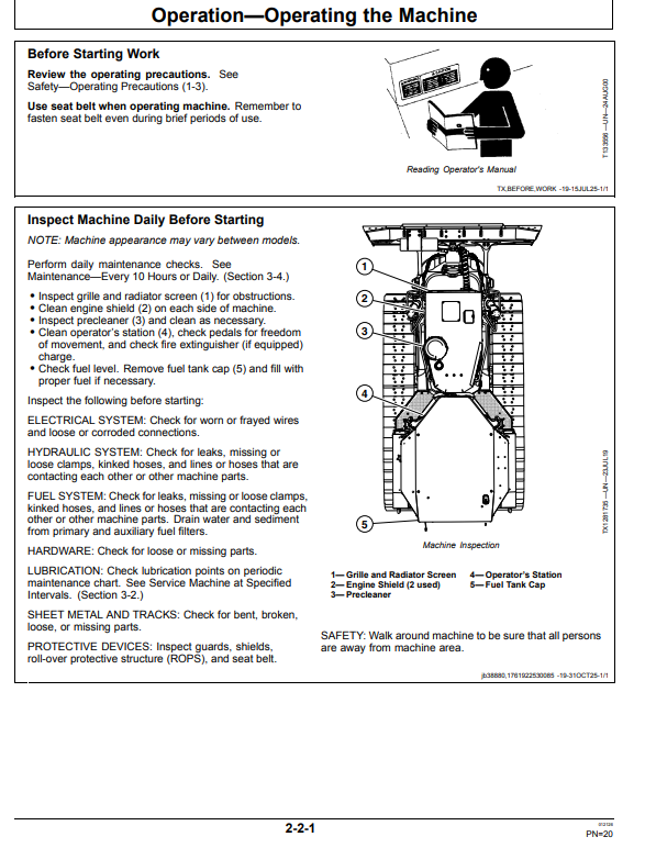 JOHN DEERE 650K, 700L, 750L, 850L, 950 P CRAWLER DOZER OPERATOR MANUAL OMT443021