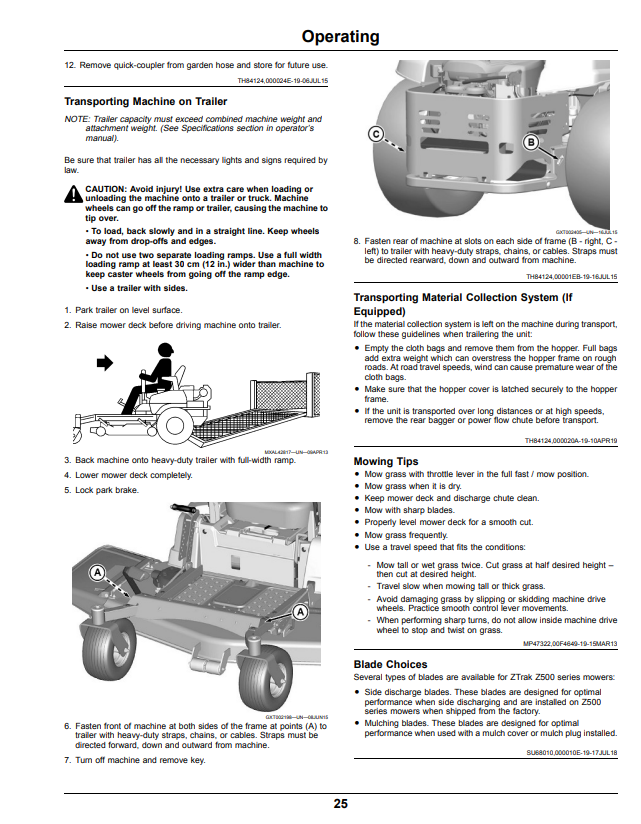 JOHN DEERE Z525E, Z535M AND Z540R ZTRAK™ OPERATOR MANUAL OMUC24254
