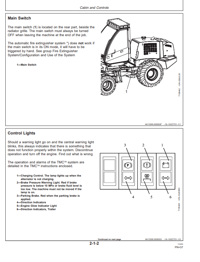 JOHN DEERE 1070D HARVESTER OPERATOR MANUAL OMF064366