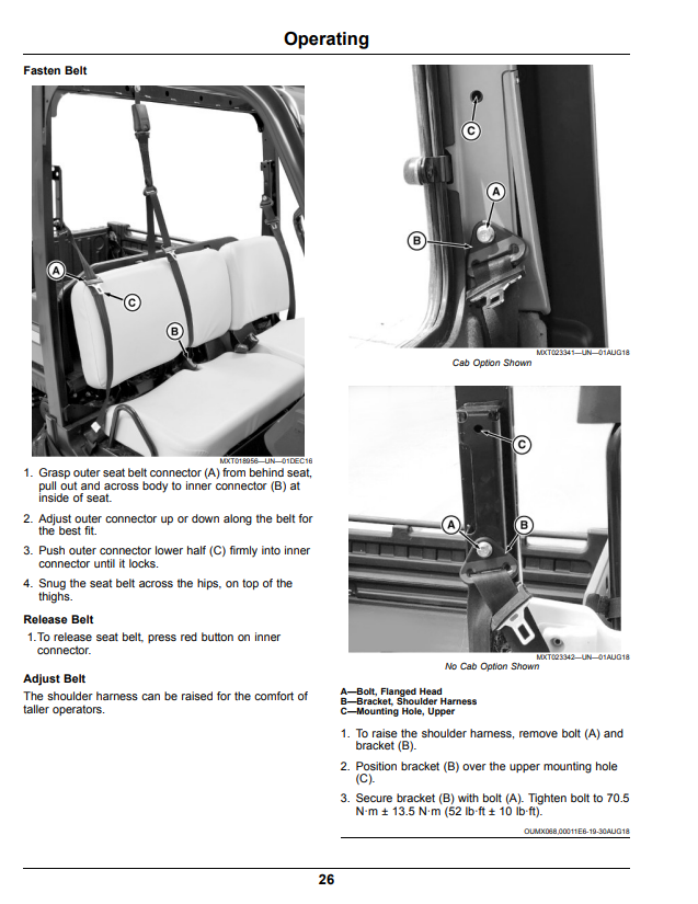JOHN DEERE XUV835M GATOR™ UTILITY VEHICLES OPERATOR MANUAL OMUC22944