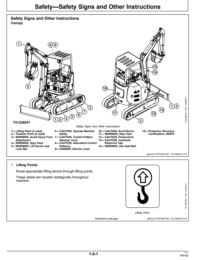 JOHN DEERE 30 P EXCAVATOR OPERATOR MANUAL OMT522894X019