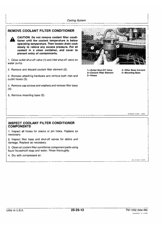 JOHN DEERE 5730 AND 5830 SELF PROPELLED FORAGE HARVESTER TECHNICAL MANUAL TM1352