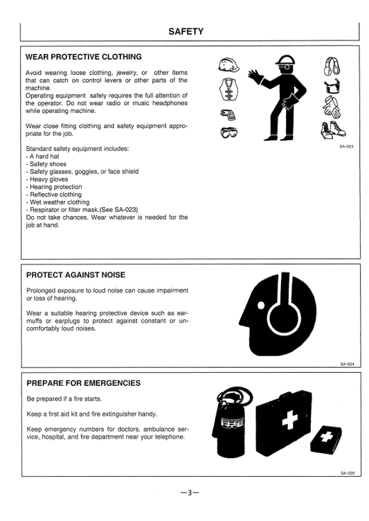 HITACHI EX220-3, EX220LC-3 EXCAVATOR OPERATOR MANUAL EM15D11