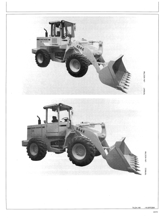 JOHN DEERE 544E, 544E LL, AND 544E TC, 624E, 644E LOADER OPERATOR MANUAL OMT131709