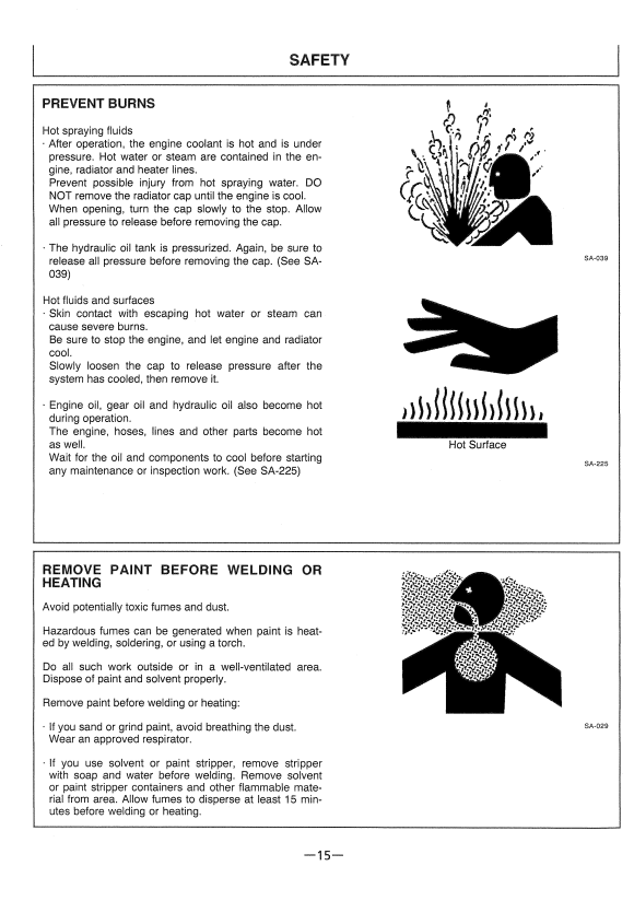 HITACHI EX220-3, EX220LC-3 EXCAVATOR OPERATOR MANUAL EM15D11