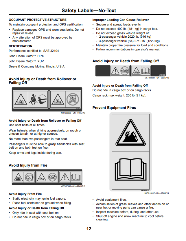 JOHN DEERE XUV 550 S4 GATOR™ UTILITY VEHICLE OPERATOR MANUAL OMM173023