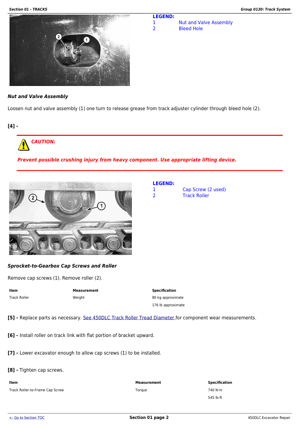 JOHN DEERE 450DLC EXCAVATOR REPAIR TECHNICAL MANUAL TM2362