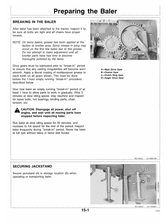 JOHN DEERE 348 BALER OPERATOR MANUAL OME87175