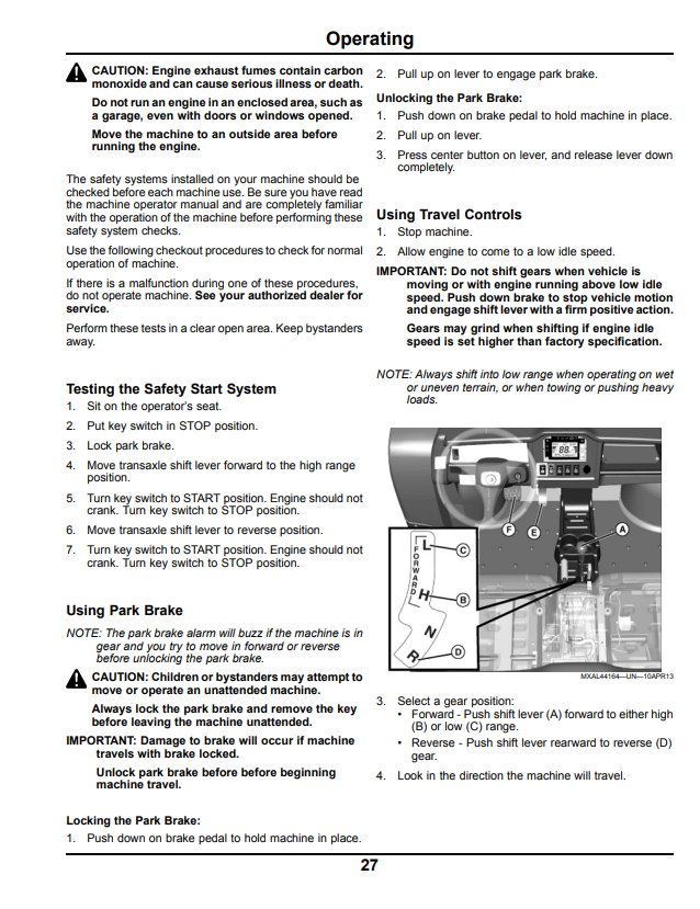 JOHN DEERE GATOR™ UTILITY VEHICLE XUV 625I OPERATOR MANUAL OMM171349