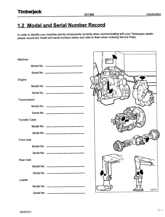 JOHN DEERE TIMBERJACK 610 FORWARDER OPERATOR MANUAL F284065