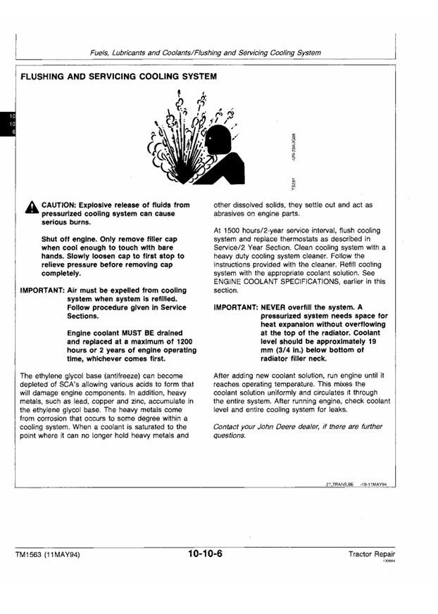 JOHN DEERE 2000, 2100, 2200, 2300 AND 2400 TRACTOR TECHNICAL MANUAL TM1563