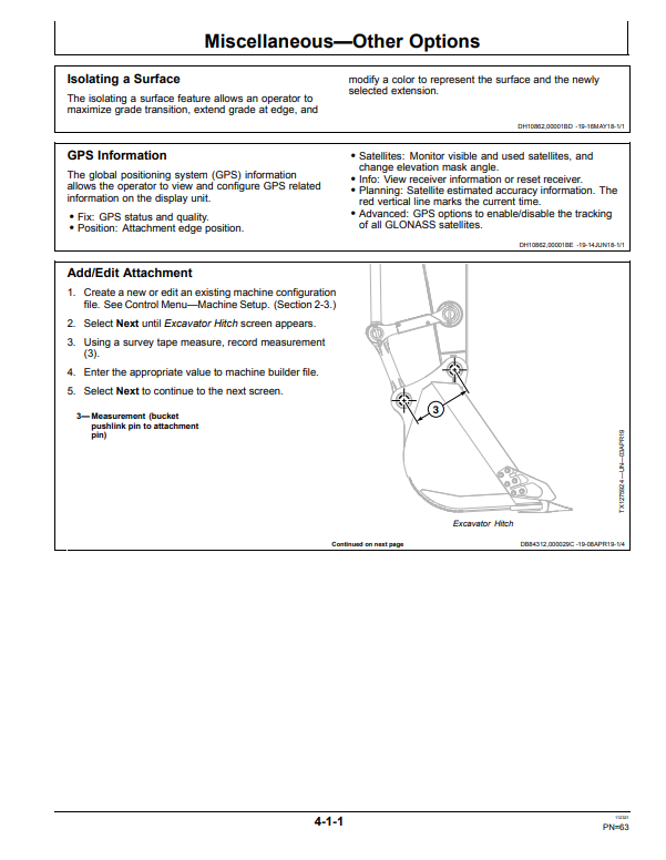 JOHN DEERE 210G, 210GLC, 350GLC, 470GLC EXCAVATOR GRADE GUIDANCE WITH TOPCON® OPERATOR MANUAL OMT411561X19