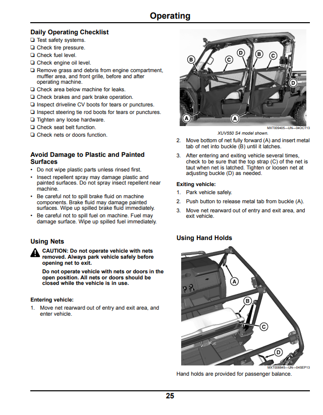 JOHN DEERE XUV 550 S4 GATOR™ UTILITY VEHICLE OPERATOR MANUAL OMM173023