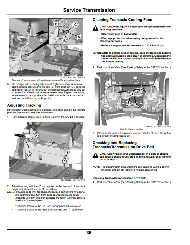 JOHN DEERE Z525E, Z540R ZTRAK™ OPERATOR MANUAL OMUC12699