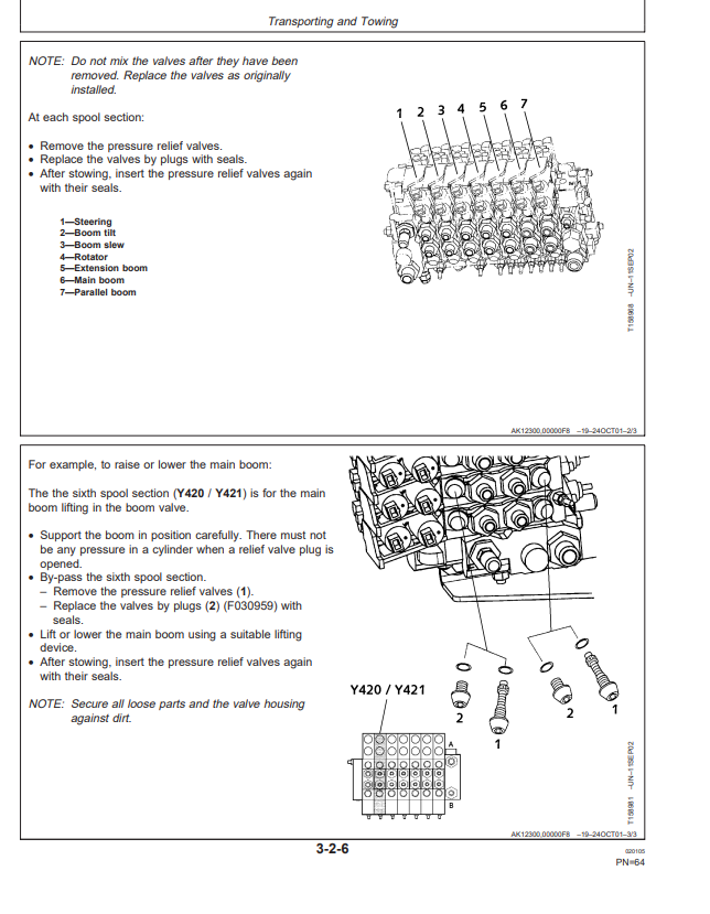 JOHN DEERE 1070D HARVESTER OPERATOR MANUAL OMF067014