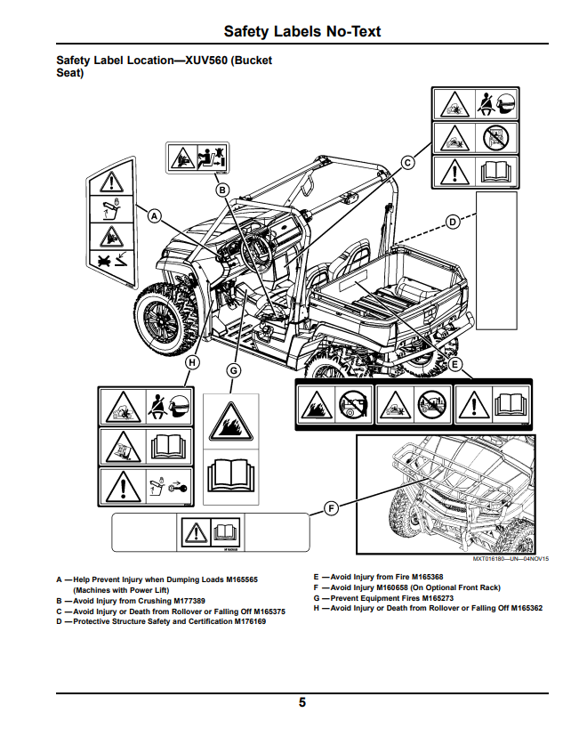 JOHN DEERE XUV560, XUV560 S4 GATOR™ UTILITY VEHICLE OPERATOR MANUAL OMM175931
