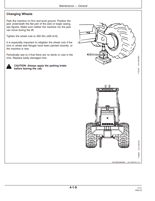 JOHN DEERE 1070D HARVESTER OPERATOR MANUAL OMF067014