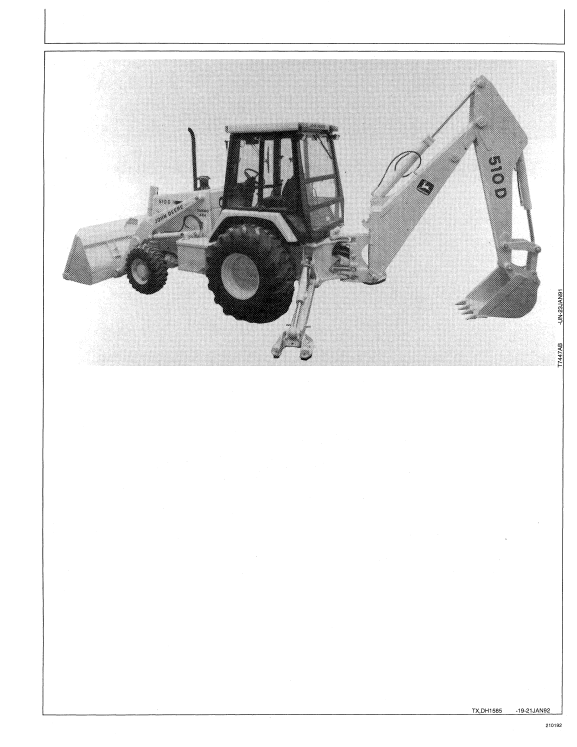 JOHN DEERE 410D AND 510D BACKHOE LOADER OPERATOR MANUAL OMT143669