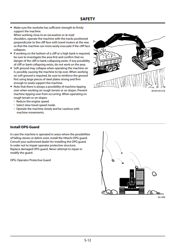 HITACHI ZAXIS 130-5N, 160LC-5N, 180LC-5N, 210-5N, 250LC-5N, 290LC-5N, 350LC-5N, 380LC-5N HYDRAULIC EXCAVATOR OPERATOR MANUAL ENMDCANA25