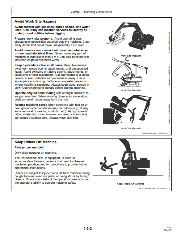 JOHN DEERE 350DLC EXCAVATOR OPERATOR MANUAL OMT221098