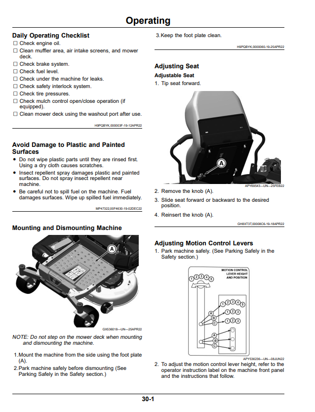 JOHN DEERE Z315E, Z325E, Z320M, Z330M, Z320R, Z330R, RESIDENTIAL ZTRAK™ OPERATOR MANUAL OMUC40876