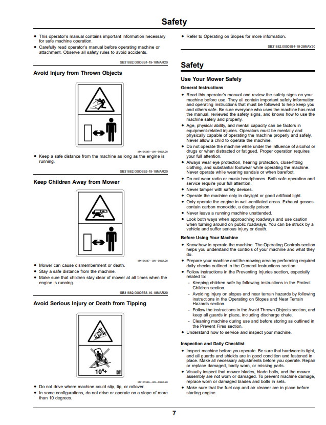 JOHN DEERE Z515E, Z530M, AND Z545R ZTRAK™ OPERATOR MANUAL OMUC28766