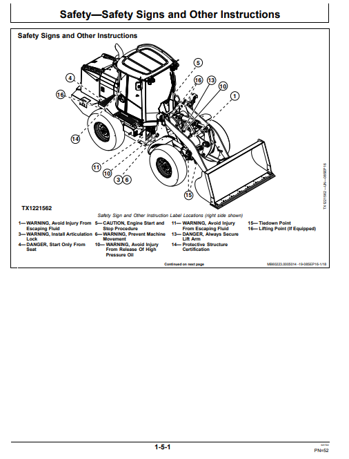 JOHN DEERE 524K-II 4WD LOADER OPERATOR MANUAL OMT387134X19