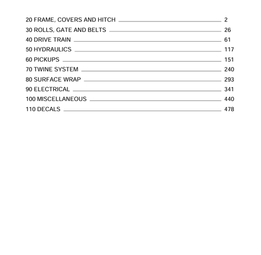 JOHN DEERE 557-457 AND 557 ROUND BALER PARTS CATALOGUE MANUAL PC2841