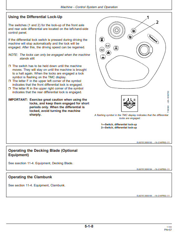 JOHN DEERE 1710D FORWARDER OPERATOR MANUAL OMF067040