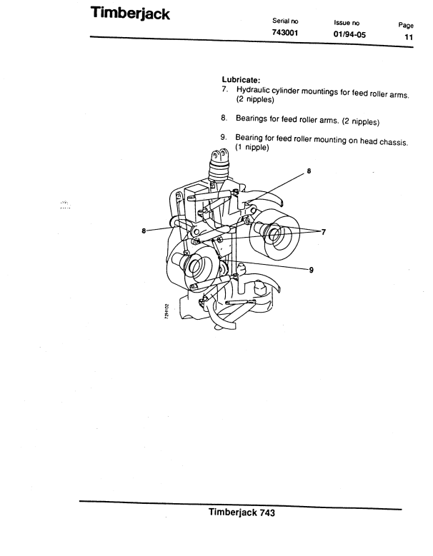 JOHN DEERE TIMBERJACK F43 OPERATOR MANUAL F029238