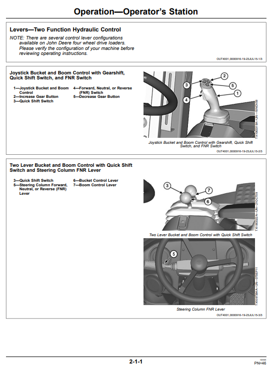 JOHN DEERE 544K 4WD LOADER OPERATOR MANUAL OMT275694