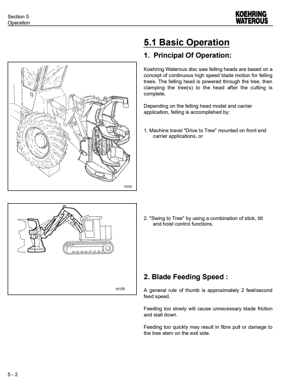 JOHN DEERE 24 STT DISC SAW FELLING HEAD OPERATOR MANUAL OMF281260