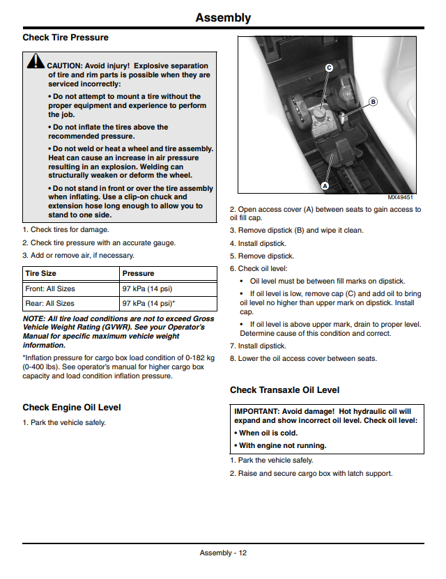 JOHN DEERE GATOR™ UTILITY VEHICLE XUV550 OPERATOR MANUAL OMM164568