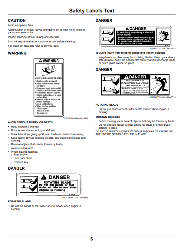 JOHN DEERE Z525E, Z535M, Z535R, Z540M AND Z540R Z500 SERIES ZTRAK™ OPERATOR MANUAL OMGX26263