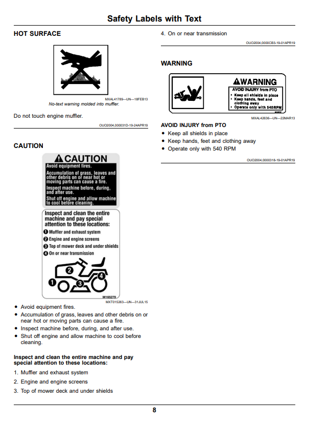 JOHN DEERE X750, X754, AND X758 LAWN AND GARDEN TRACTOR OPERATOR MANUAL OMUC26854