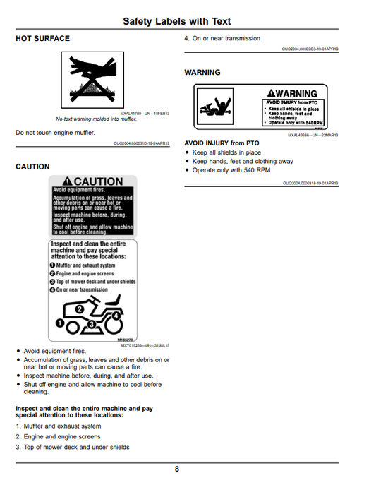 JOHN DEERE X750, X754, AND X758 LAWN AND GARDEN TRACTOR OPERATOR MANUAL OMUC26854
