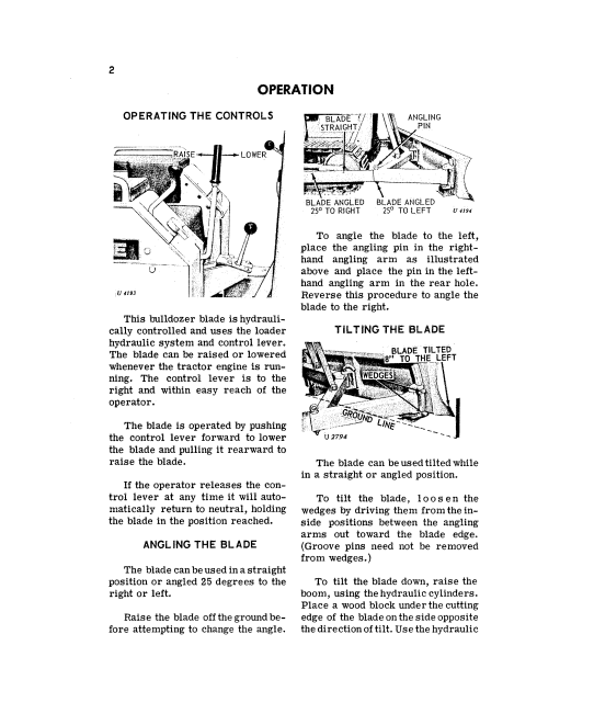 JOHN DEERE 7701 BULLDOZER ATTACHMENT FOR JD350 CRAWLER LOADER OPERATOR MANUAL OMU17524