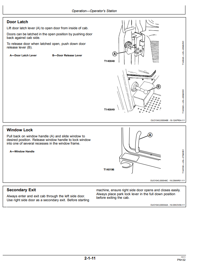 JOHN DEERE 1050C CRAWLER DOZER OPERATOR MANUAL OMT190710